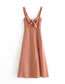 Fashion Rust Red Bow-knot Sling Dress