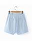 Fashion Blue Loose Suit Straight Shorts