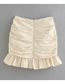 Fashion Beige Draped Slim A-line Skirt