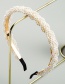 Fashion White Pearl Beaded Braided Alloy Headband