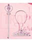 Fashion Four-piece Purple Crown Diamond Crown Magic Wand Childrens Hair Accessories Set