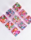 Fashion 50 Doudou Buckle Clips + 50 Small Flower Clamping Clips Resin Geometrical Contrast Color Gripper