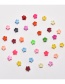 Fashion 100 Small Flower Clip Resin Geometrical Contrast Color Gripper