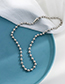 Fashion Silver Alloy Bead Necklace