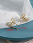 Fashion Gold Color Alloy Pearl Bow Earrings