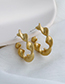 Fashion Gold Color Alloy Geometric Shape Ear Studs
