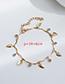 Fashion Gold Color Alloy Diamond Chain Leaf Multi-layer Bracelet