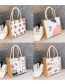 Fashion Bread Market Canvas Print Contrast Color Handbag
