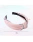 Fashion Pink Diamond Strip Knotted Hair Band In The Middle Of Fabric Diamond Inlaid Strip