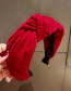 Fashion Red Gold Velvet Solid Color Wide Side Knotted Headband