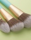 Fashion Lake Blue Wooden Handle Aluminum Tube Makeup Brush Set