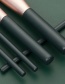 Fashion Dark Green Wooden Handle Aluminum Tube Makeup Brush Set