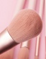 Fashion Pink Wooden Handle Aluminum Tube Makeup Brush Set