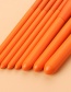 Fashion 8 Oranges Wooden Handle Aluminum Tube Makeup Brush Set