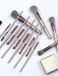 Fashion 15 Brown Wooden Handle Aluminum Tube Makeup Brush Set