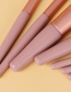 Fashion 7 Pink Wooden Handle Aluminum Tube Makeup Brush Set