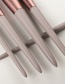 Fashion 12 Brown Wooden Handle Aluminum Tube Makeup Brush Set