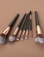 Fashion Black Gold Wooden Handle Aluminum Tube Makeup Brush Set