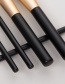 Fashion 7 Elegant Black Belt Bags Wooden Handle Aluminum Tube Makeup Brush Set With Bag