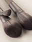 Fashion 12 Dark Gray Wooden Handle Aluminum Tube Makeup Brush Set