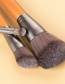 Fashion 7 Brown Wooden Handle Aluminum Tube Makeup Brush Set