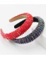 Fashion Colorful Crystal Rice Beads Beaded Sponge Wide Side Hair Band