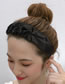 Fashion Twist Gray Pleated Fabric Striped Twist Broad-side Headband