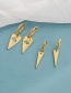 Fashion Golden Copper Inlaid Zircon Love Eye Stud Earrings