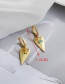 Fashion Golden Copper Triangle Earrings