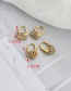 Fashion Golden Copper Inlaid Zircon Lock Earrings
