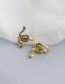 Fashion Golden Copper Inlaid Zircon Serpentine Ear Bone Clip