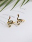 Fashion Golden Copper Inlaid Zircon Serpentine Ear Bone Clip