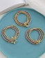 Fashion Golden Copper And Zircon Beaded Crown Bracelet