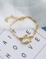 Fashion Golden Copper Inlaid Zircon Crown Bracelet