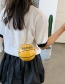 Fashion Yellow Childrens Diagonal Shoulder Bag With Chain Smiley Face Print