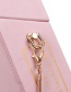 Fashion Pink Chain Cigarette Case Letter Print Shoulder Messenger Bag