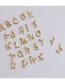 Fashion 14k Gold-v Stainless Steel Gilded Letter Cutout Pendant