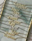Fashion Capricorn Golden Titanium Steel Gold-plated Zodiac Letter Necklace