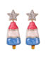 Fashion Gold Color Diamond-studded Five-pointed Star Dripping Ice Cream Earrings