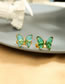 Fashion Vine Green Butterfly Diamond Alloy Open Ring