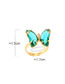 Fashion Cherry Blossom Powder Butterfly Diamond Alloy Open Ring