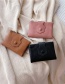 Fashion Brown Flower Solid Color Dark Buckle 2 Fold Wallet