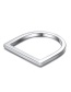 Fashion Steel Color Stainless Steel Letter Ring