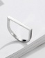 Fashion Steel Color Stainless Steel Letter Ring