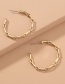Fashion Golden Chain Geometric C-shaped Alloy Earrings