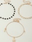 Fashion Golden Round Bead Chain Sun Alloy Multilayer Anklet