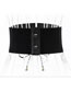 Fashion Black Wide Elastic Tassel Alloy Belt
