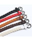 Fashion Brown Woven Needle Buckle Hemp Rope Belt