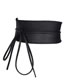 Fashion Black Wide Belt With Bow Tie