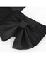 Fashion Black 65cm Bowknot Super Wide Buckle Elastic Belt